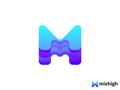 Modern Gradient M logo abstract agency alphabet app brand identity branding creative icon design gradient icon illustration letter m lettermark logo logotype m modern trends typography vector