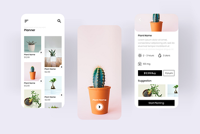 Plant shop app concept app design e commerce app e commerce shop plant app plant shop planting ui ui design ux