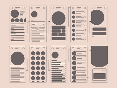 Wireframes app design figma flat graphic design illustration illustrator minimal ui vector wireframes