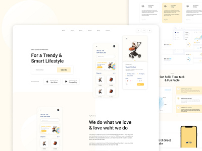 app landing page app branding design icon ilustration typography ui ux vector web