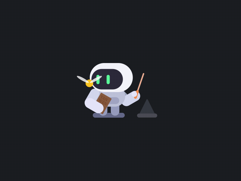 Little robot ae animation gif illustration web