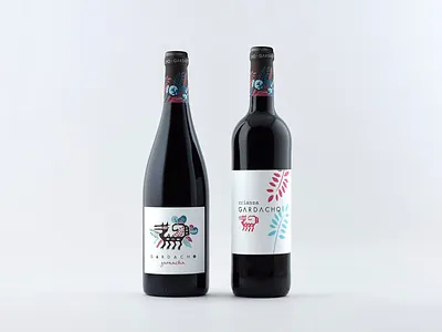 Gardacho illustration label labeldesign ornaments packaging redesign wine winelabel