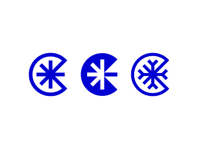 C / snowflake branding design logo snowflake symbol