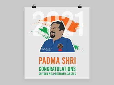 Padma Sri Award - Mr. Sridhar Vembu, Zoho award illustraion indian pandacraft poster sridhar vembu zoho zoho corporation