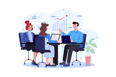 Teamwork Illustration concept business desktop device freelance freelancer illustration launching office online people product project team teamwork working workplace workstation