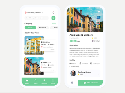 DRIBBBLE house rental app branding design f22labs house houserental icon minimal rental rental app typography uidesign uiux userexperience