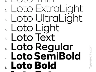 Loto Sans fonts loto typeface