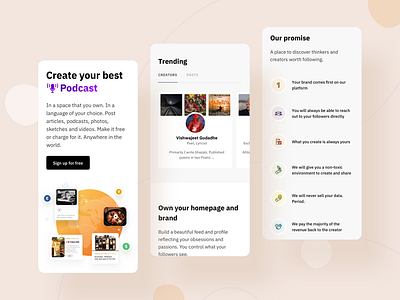 Landing Page landing page design landingpage news news app signup trending ui uiux