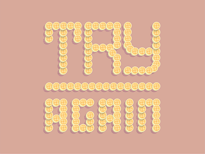 Syrniki adobe illustrator food lettering grain texture lettering personal project syrniki try again