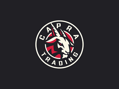 Capra Trading animal logo capra trading club logo goat graphic maniac identity ram sports branding sports logo