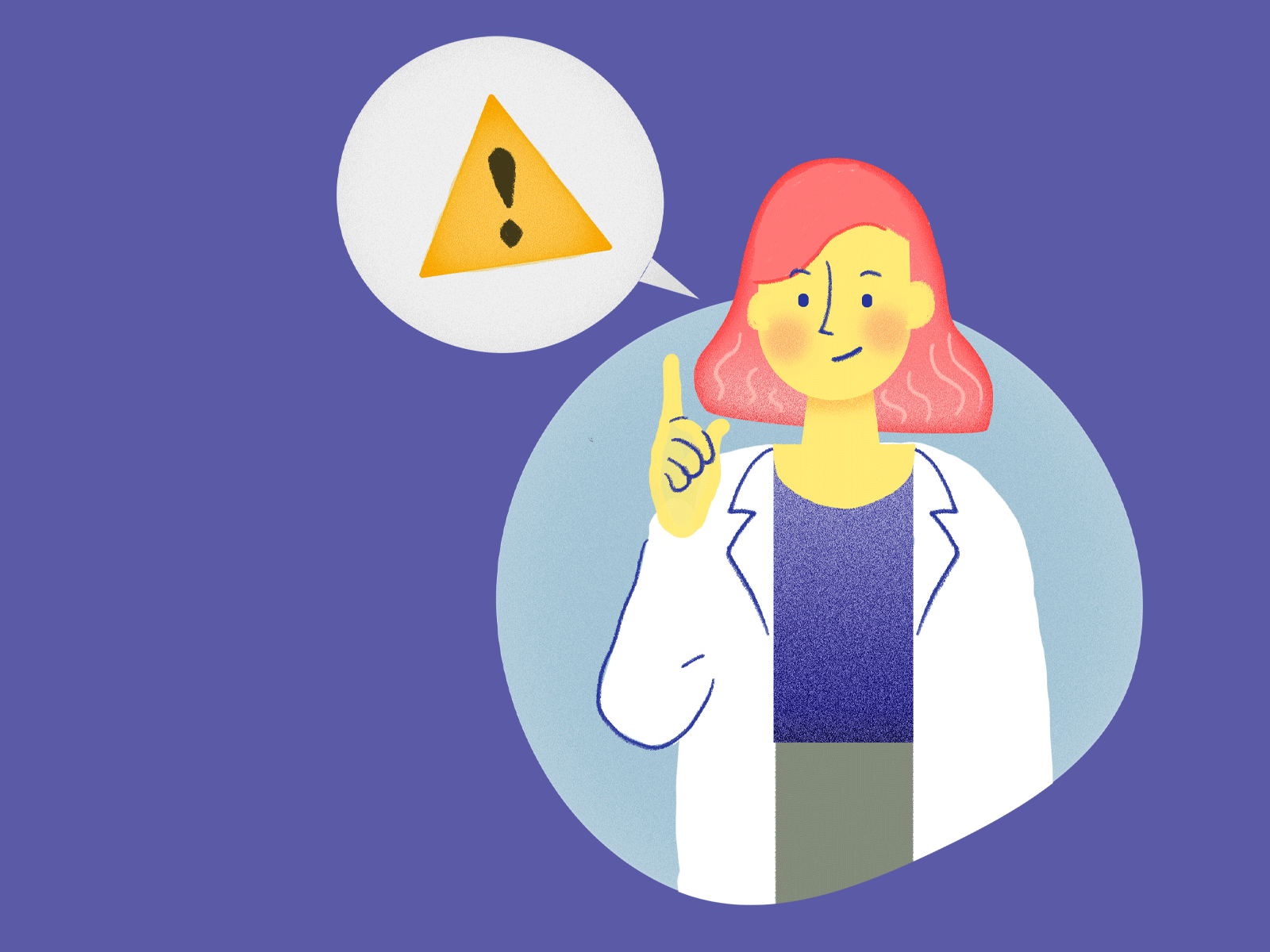 Pharmacist advices character design doctor figma illustration lady photoshop stop warning woman