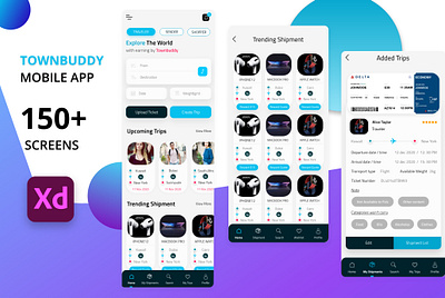 Townbuddy Mobile App Design app branding design mobile app design mobile apps ui uidesign uiux ux uxdesign