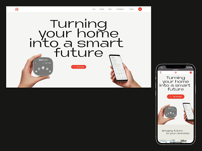 Smart Home Device Website design design studio ecommerce graphic design interaction design interface landing page minimalistic mobile responsive design smart home smart home website typogaphy ui ux web web design web marketing web shop website