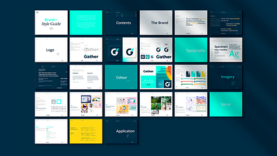 Gather App Brand Style Guide branding design design app fintech graphic design logo logotype styleguide typogaphy