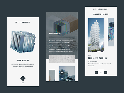 FutureSkyLines Mobile app colors design illustration minimal page ui ux web website