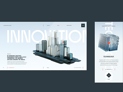 FutureSkyLines — Innovation and Technology app brand brand design color illustration inspiration interaction minimal page ui ui design ux ux design web web design website