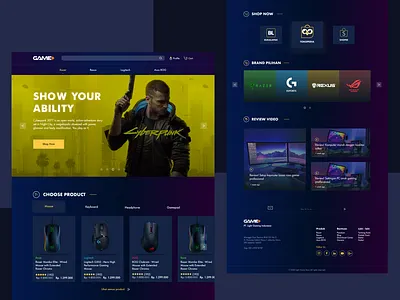 Game Plus Store Web Design design game game store illustration vector web designer website