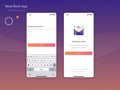 iBook | Book app | Reset Password app app design application book app books dailyui email illustraion mobile mobile app mobile app design mobile ui password reading reading app reset password ui ui design uiux ux