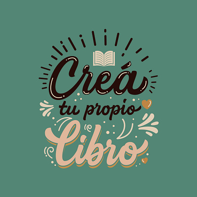 Crea tu propio Libro book cover design casual customtype design hand lettering handtype lettering logo logotype type typography
