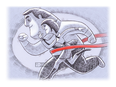 couple racing art business cartoon character competition digital art digital illustration digital painting digitalart drawing drawingart drawings graphics illustration painting portrait procreate racing sketch sketching