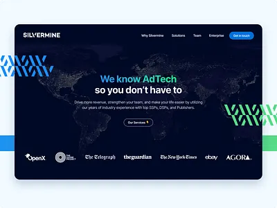 Silvermine Landing Page - UI Design & Development adtech figma figmadesign landing landingpage martech ui design ui designers ui designs webflow website website builder website design