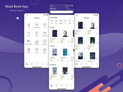 iBook | Read Book App app application daily daily ui dailyui design home home page home screen homepage illustration mobile mobile app ui ui design uiux ux