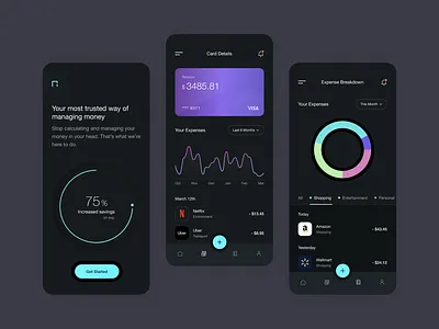 Expense Management Concept App app clean design expense flat mobile ui ux wallet
