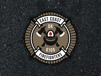 East Coast Firefighters badge badge design badge logo badgedesign badges fire firefighter firefighting logo patch patch design