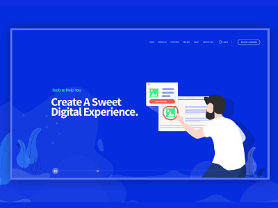 Lychees blue branding dashboard design flat illustraion illustration landing page minimal ui website