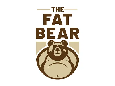 The Fat Bear bar bear cartoon design fat fun funny illustration logo restaurant sport sports
