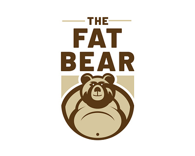 The Fat Bear bar bear cartoon design fat fun funny illustration logo restaurant sport sports