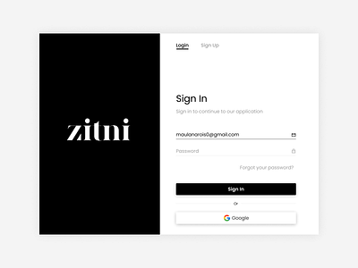 Login Screen Zitni creative design login login design login form login page login screen login website register register form responsive website design ui ui design uxdesign web design webdesign website concept website development website template websites