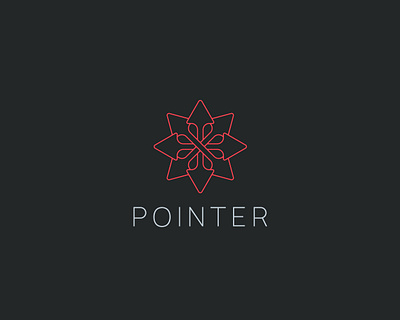 Star Pointer Arrows Logo (For Sale) abstract arrow clean design elegant geometric icon lineart logo logotype minimal modern ornament pointer shape sign simple size star vector