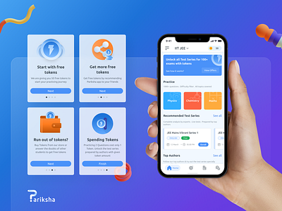 Pariksha iOS App - Token Instructions design e learning education app illustration ios app ios app design productdesign typography ui user interface user research ux wireframe