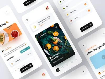 Recipe App Concept app clean cook cooking cooking app design food app ios app minimal minimalist mobile recipe recipe app recipes ui ux