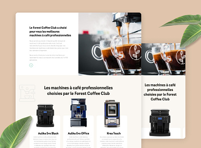 Forest Coffee club - Website branding coffee coffee machine dailyui eshop interface logo product products sustainability sustainable ui work