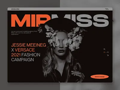 mirmiss - Modelling & Fashion Agency Milan fashion fashion agency milan modelling agency ui ui design versace web web design webdesign website