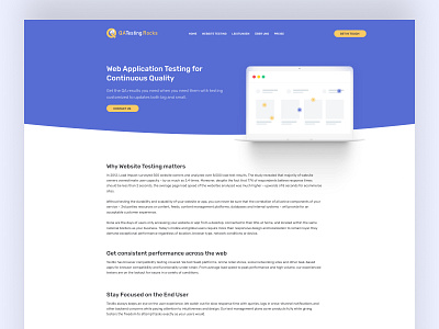 Default Single page Design for qatesting.rocks custom design default page design figma single page ui ux website design