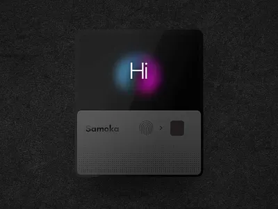 Samoka Personnel Management system animation device fingerprint login design login screen motion design motiongraphics product design smart touch ui designer uiux web design