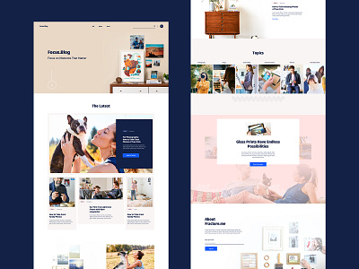 Fracture - Focus Blog Landing blog content marketing landing photograhy ui ux