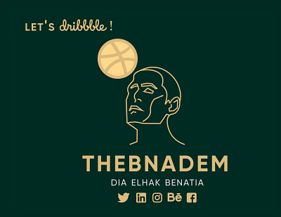 My Logo: TheBnadem branding clean design first first post first shot gold graphic design hello hello dribble icon illustration illustrator logo minimal minimalism minimalist logo post typography vector