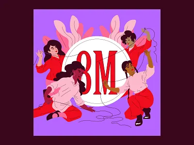 8M 8m embroidery feminism internationalwomensday woman women women in illustration womens day