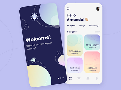 Online Education - Mobile app application arounda classes courses dashboard education event figma illustration interface mobile notification platform product design saas schedule technology ui ux