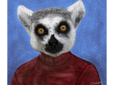 Lemur. Vector illustration. Adobe Illustrator. adobe illustrator animal art character illustration lemur vector vector illustration