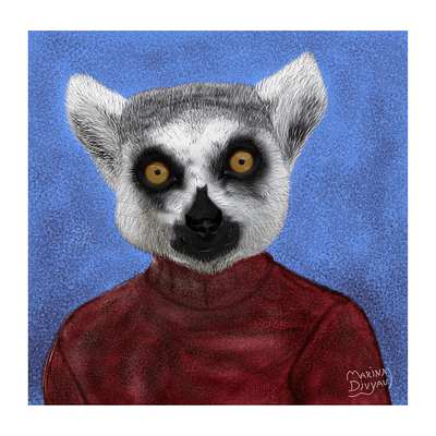 Lemur. Vector illustration. Adobe Illustrator. adobe illustrator animal art character illustration lemur vector vector illustration