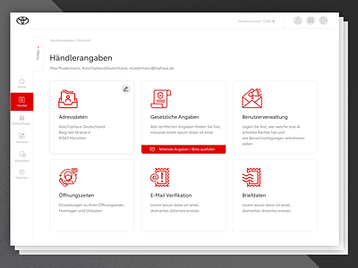 CRM Dashboard Concept for Toyota crm dashboard ui