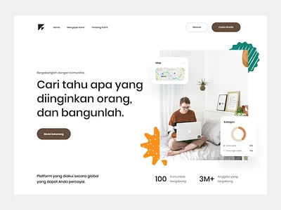 Community Website-Exploration community desktop exploration header landingpage ui userinterface website website design