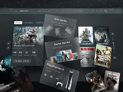 Defiant - Homepage Slider crysis game shop game store gift cards sale witcher 3
