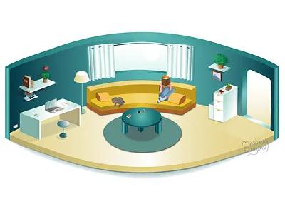 Isometry. Room. adobe illustrator apartments furniture home illustraion illustration interiors vector vector illustration window