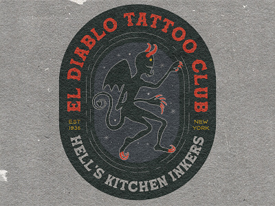 El Diablo Tattoo Club branding devil el diablo electric carp illustration logo nyc tattoo tattoo art vintage vintage illustration